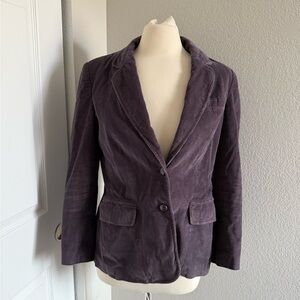 Elegant Women's Corduroy Blazer in Rich Purple